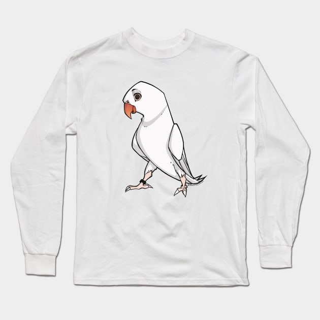 White parrot Long Sleeve T-Shirt by DrawingJules